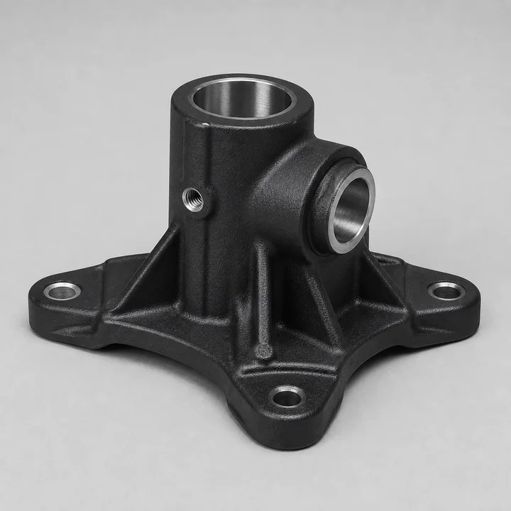 Camera support knuckle in A356-T6 aluminum, catalog product photograph
