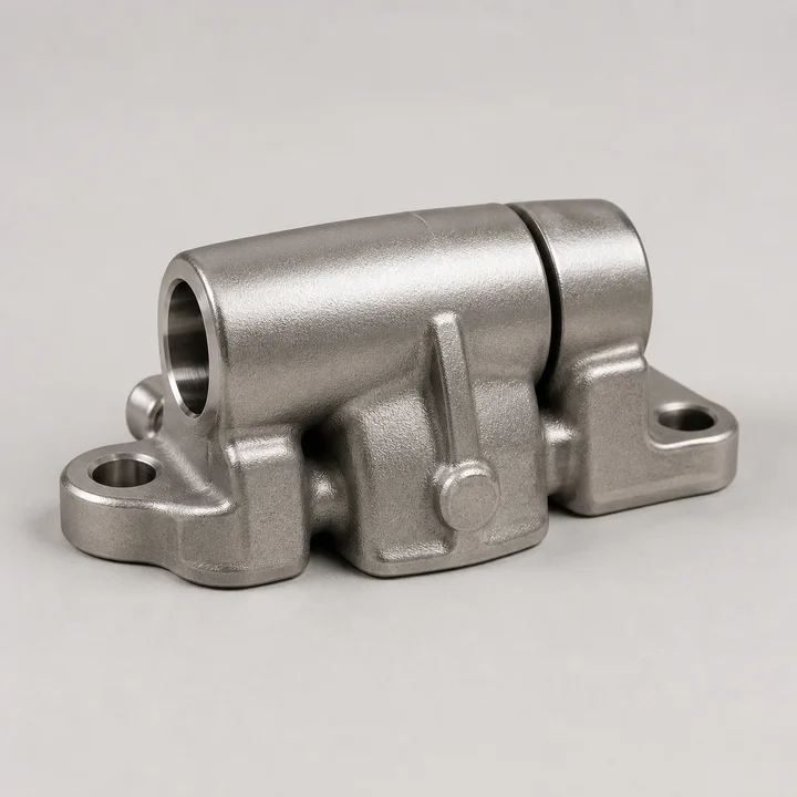 Food-equipment hinge body in 316 stainless, catalog product photograph
