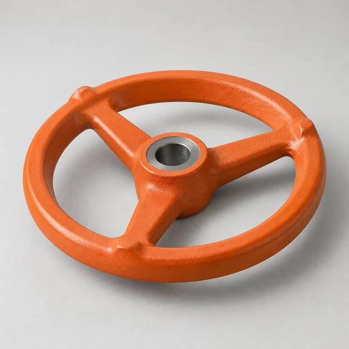 Industrial handwheel in Gray iron class 25, catalog product photograph