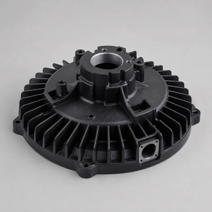 LED heat-sink body in ADC12 aluminum, catalog product photograph