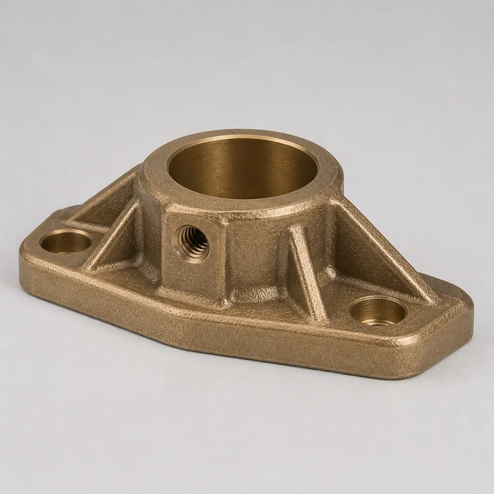 Marine cleat base in Silicon bronze C875, catalog product photograph
