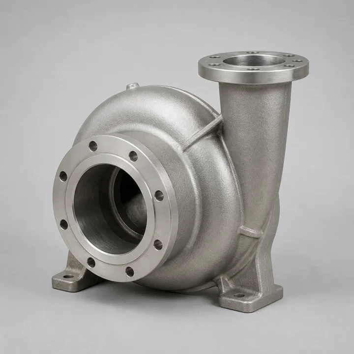 Pump volute in CF8M stainless, catalog product photograph