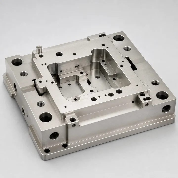 Inspection fixture nest in P20 tool steel, catalog product photograph