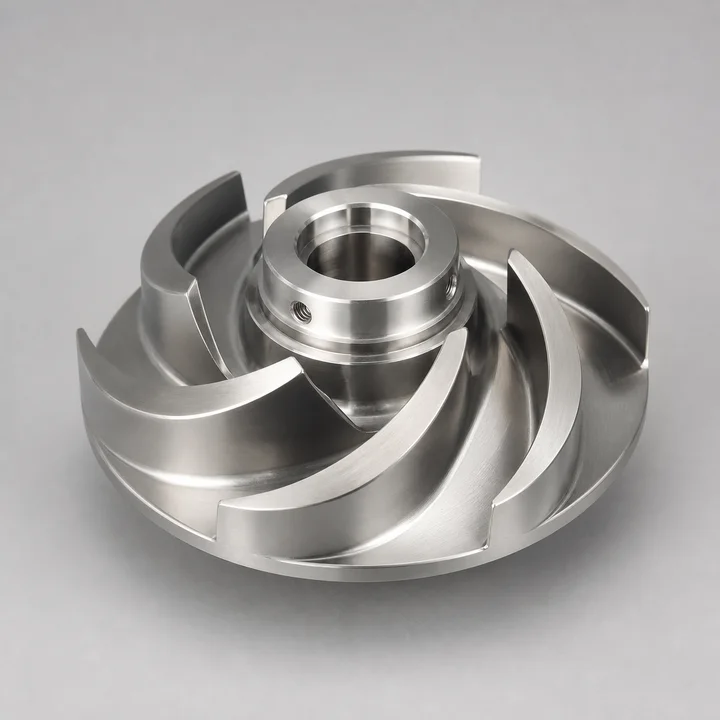 Pump impeller in 316 stainless, catalog product photograph