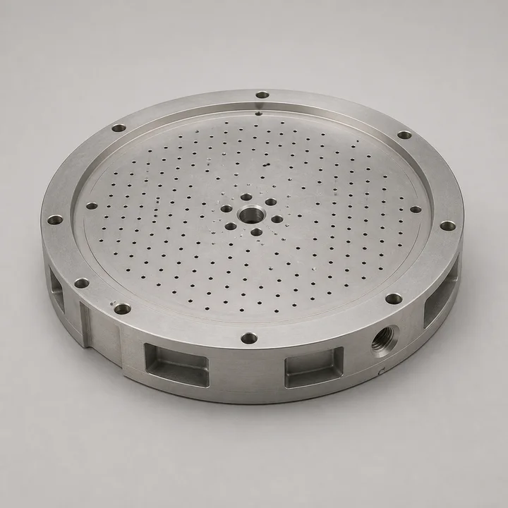 Vacuum chuck plate in MIC-6 cast aluminum, catalog product photograph