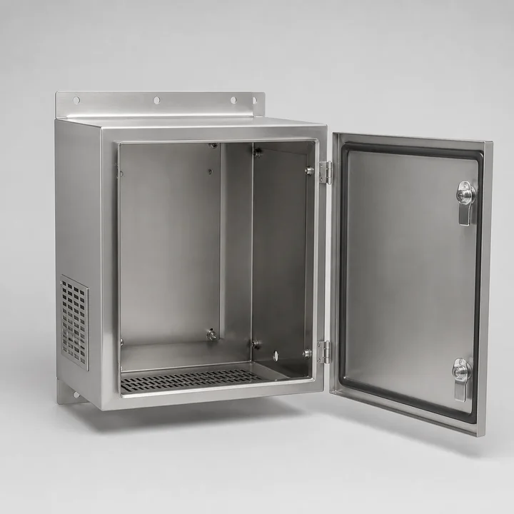 Cleanroom terminal box in 16ga 304 stainless, catalog product photograph