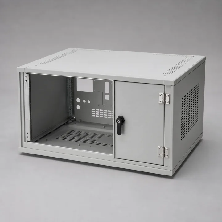 Desktop instrument housing in 1.5mm 5052-H32 aluminum, catalog product photograph
