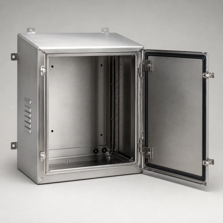 Sanitary washdown enclosure in 14ga 316L stainless, catalog product photograph