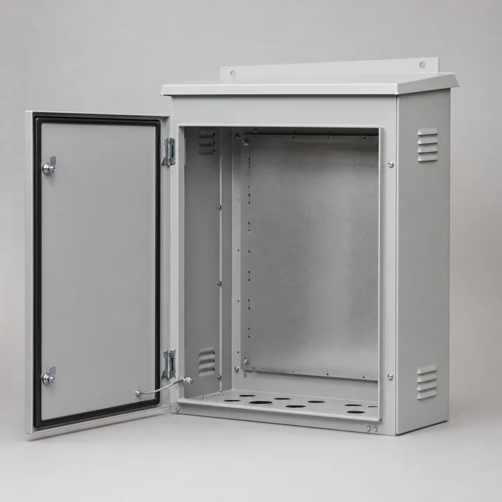 Solar combiner box in 14ga 5052-H32 aluminum, catalog product photograph