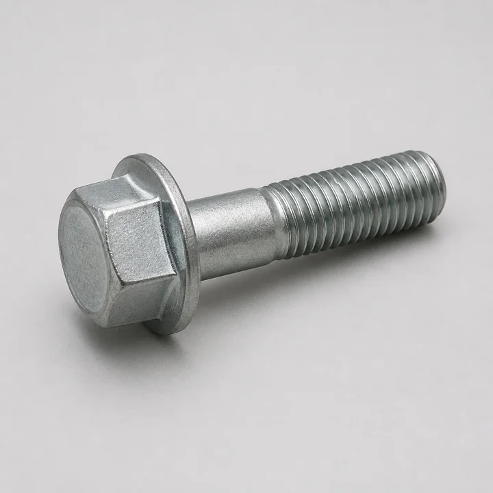 Hex flange bolt M8 × 1.25 in Class 10.9 alloy steel, catalog product photograph