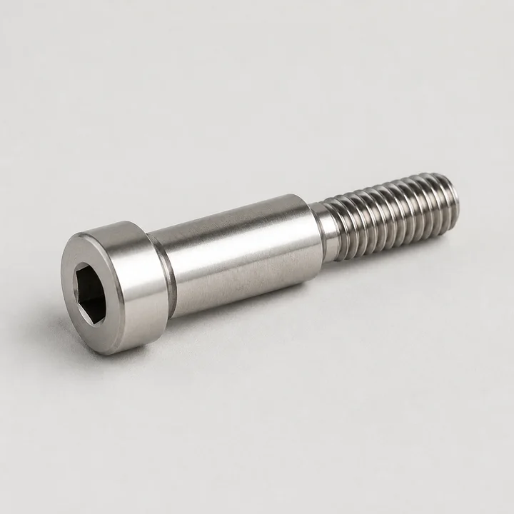 Shoulder screw 8mm × M6 in 303 stainless, catalog product photograph