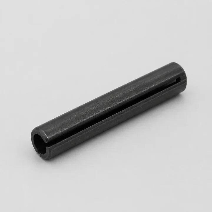 Slotted spring pin 5 × 30mm in 1074 spring steel, catalog product photograph