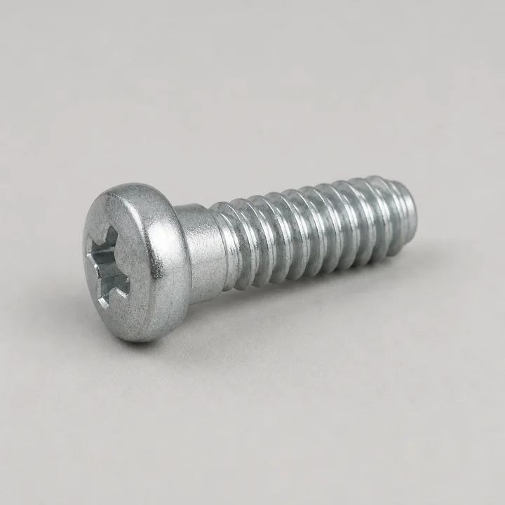 Thread-forming screw M4 × 12 in Case-hardened carbon steel, catalog product photograph