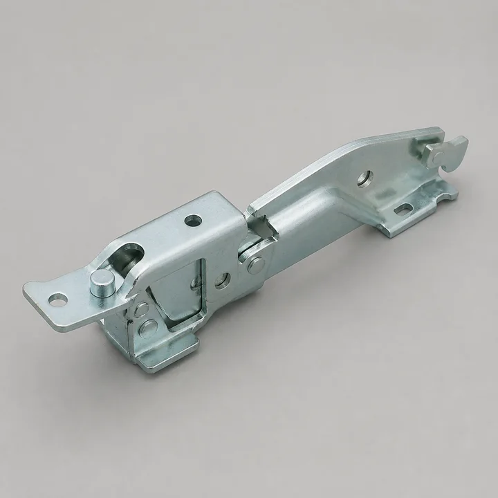 Appliance hinge arm in 3.0mm 1010 steel, catalog product photograph