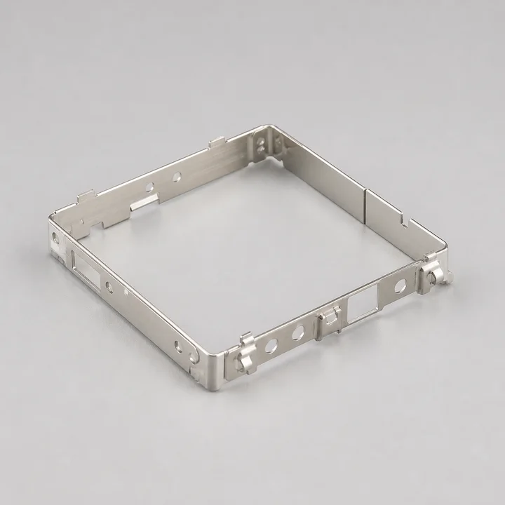 EMI shield frame in 0.5mm nickel silver, catalog product photograph