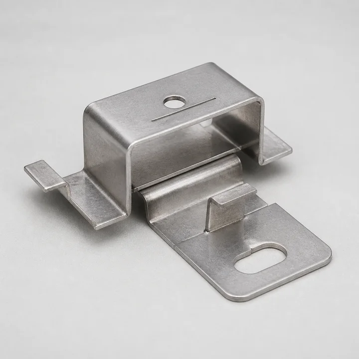 Roof panel seam clip in 1.2mm 304 stainless, catalog product photograph
